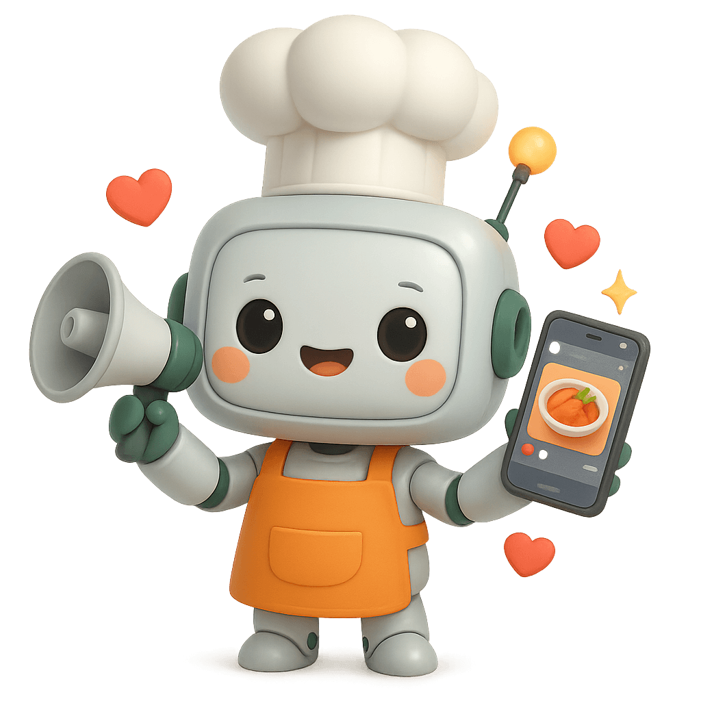 RobotChef publicando en tus redes sociales